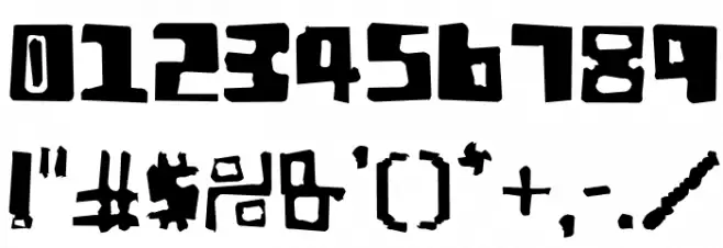 Orthotopes Eroded Font OTHER CHARS