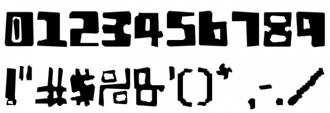 Orthotopes Eroded Font OTHER CHARS