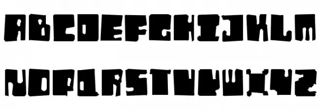 Orthotopes Eroded Schriftart Groß