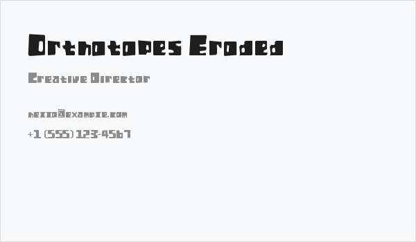 Orthotopes Eroded Business Card