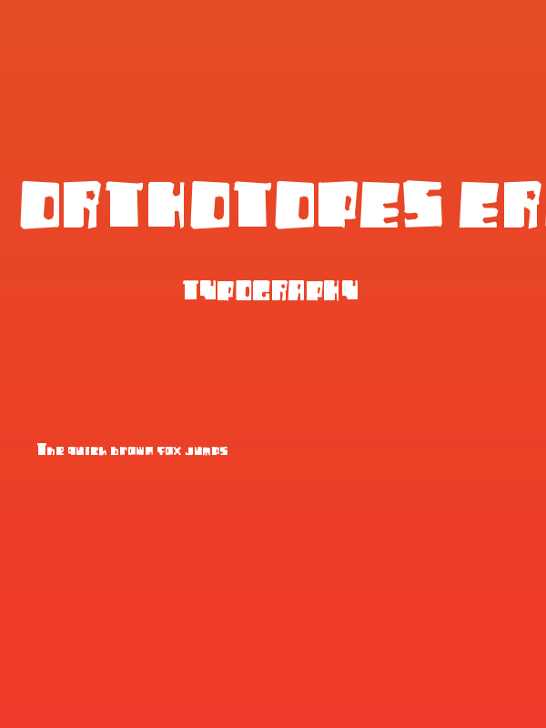 Orthotopes Eroded Poster