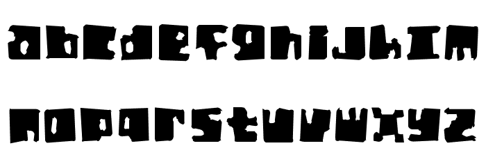 Orthotopes Eroded Font LOWERCASE