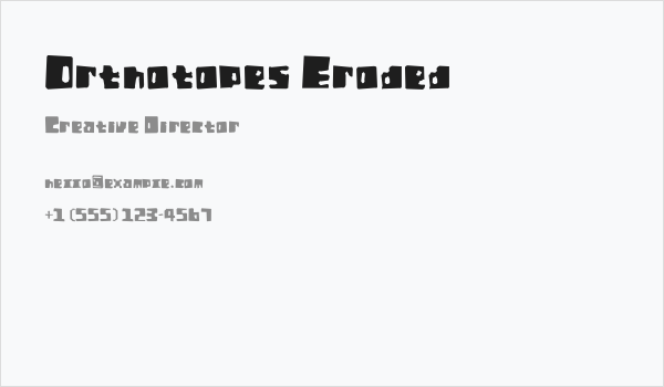 Orthotopes Eroded Business Card