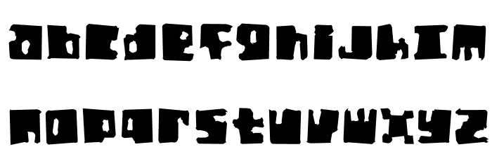Orthotopes Eroded Font LOWERCASE