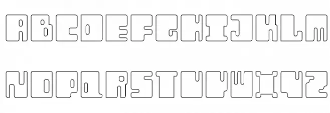 Orthotopes Hollow フォント 大文字