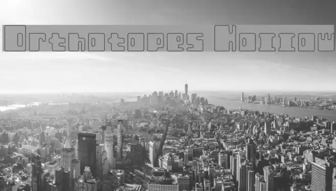 Orthotopes Hollow Font examples