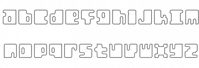 Orthotopes Hollow Font LOWERCASE