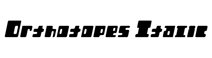 Orthotopes Italic  フリーフォントのダウンロード