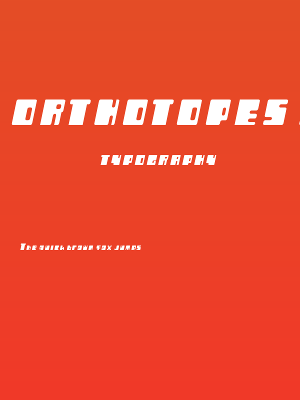 Orthotopes Italic Poster
