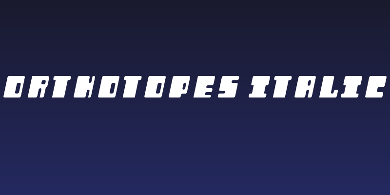 Orthotopes Italic Social Header