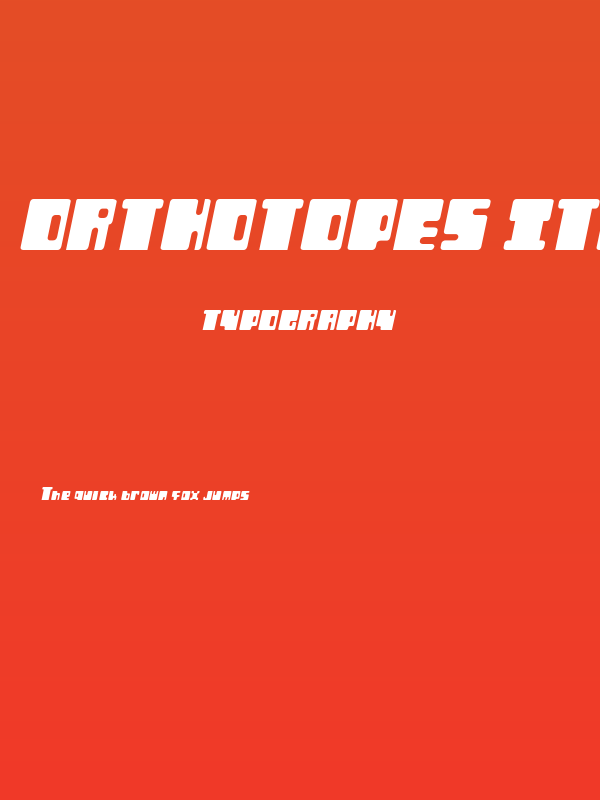 Orthotopes Italic Poster
