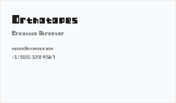 Orthotopes Business Card
