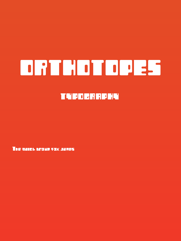 Orthotopes Poster