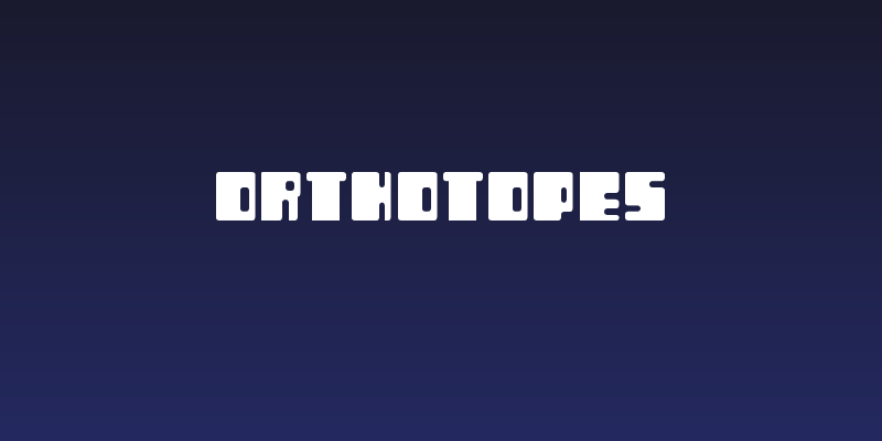 Orthotopes Social Header