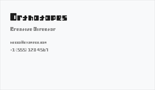 Orthotopes Business Card