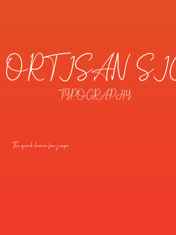 Ortisan Signature Poster