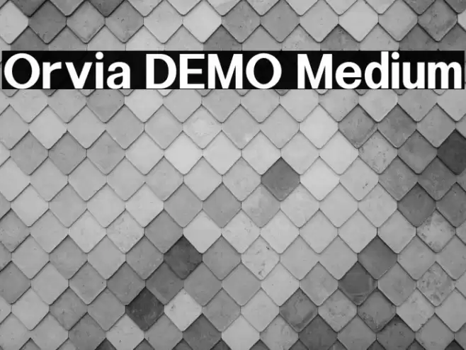 Orvia DEMO Medium フォント examples