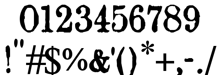 Orwell Font OTHER CHARS