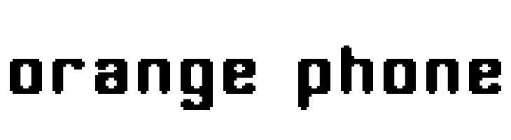 orange phone Font