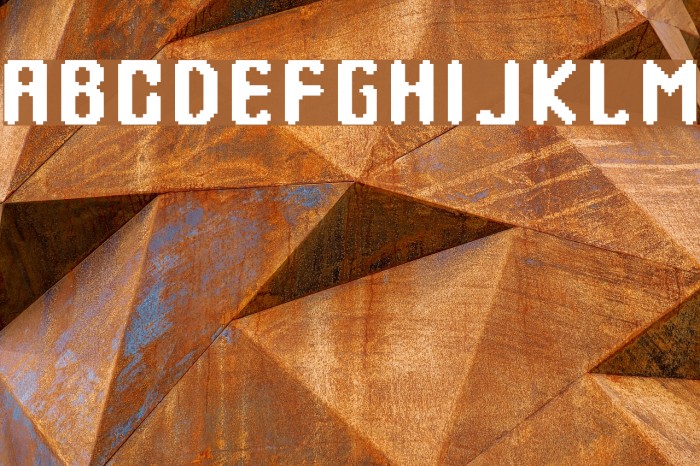orange phone Font examples