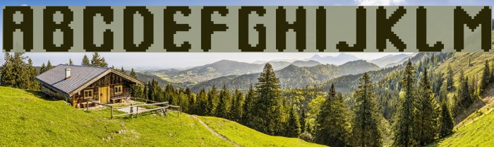 orange phone Font examples