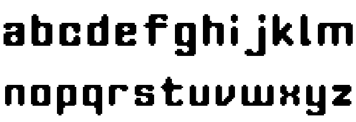 orange phone Font LOWERCASE