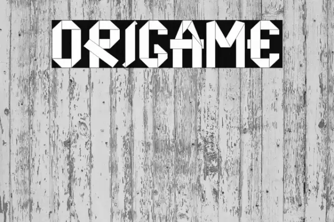 origame Font examples