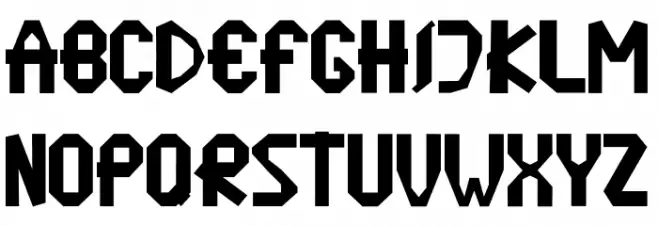origamen Schriftart Groß