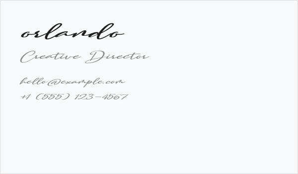 orlando Business Card