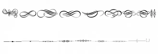 ornaments labels and frames Font OTHER CHARS