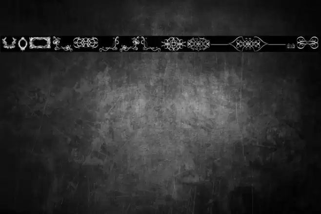 ornaments labels and frames Font examples