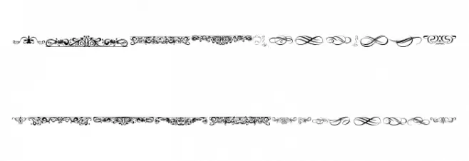 ornaments labels and frames फ़ॉन्ट लोअरकेस