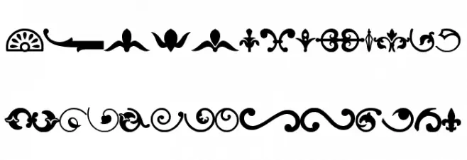 ornaments フォント 大文字