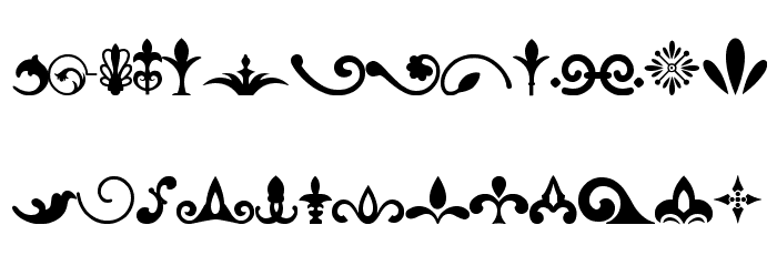 ornaments Font LOWERCASE
