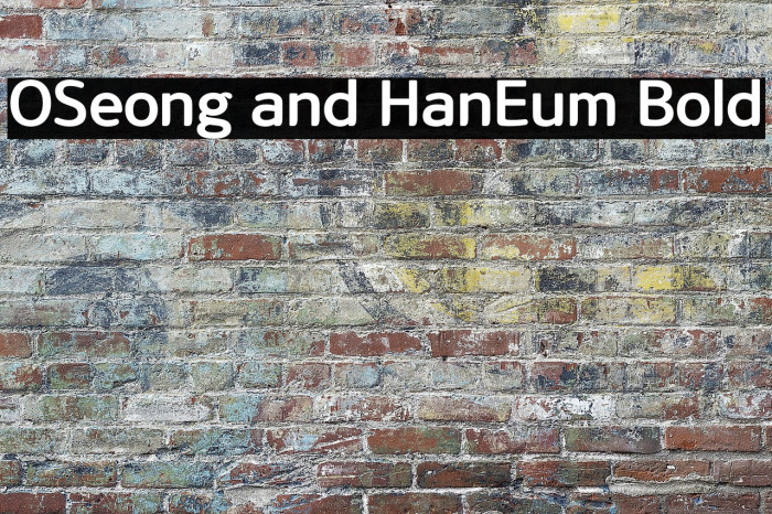 OSeong and HanEum Bold Example 1