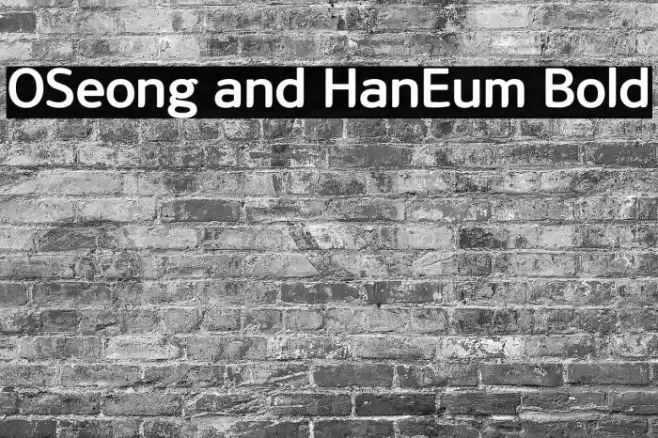 OSeong and HanEum Bold Polices examples