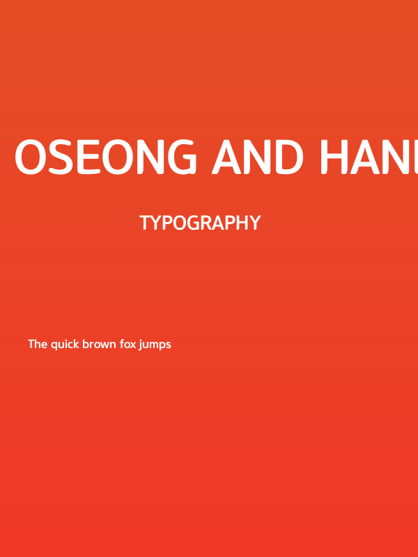 OSeong and HanEum Bold Poster
