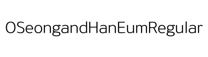 OSeong and HanEum Regular 字体