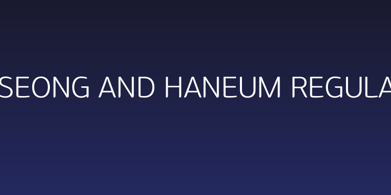 OSeong and HanEum Regular Social Header