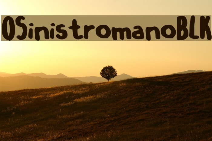 OSinistromanoBLK Font examples