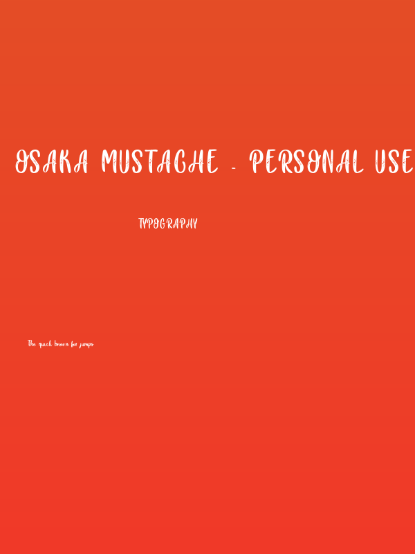 Osaka Mustache - Personal Use Poster