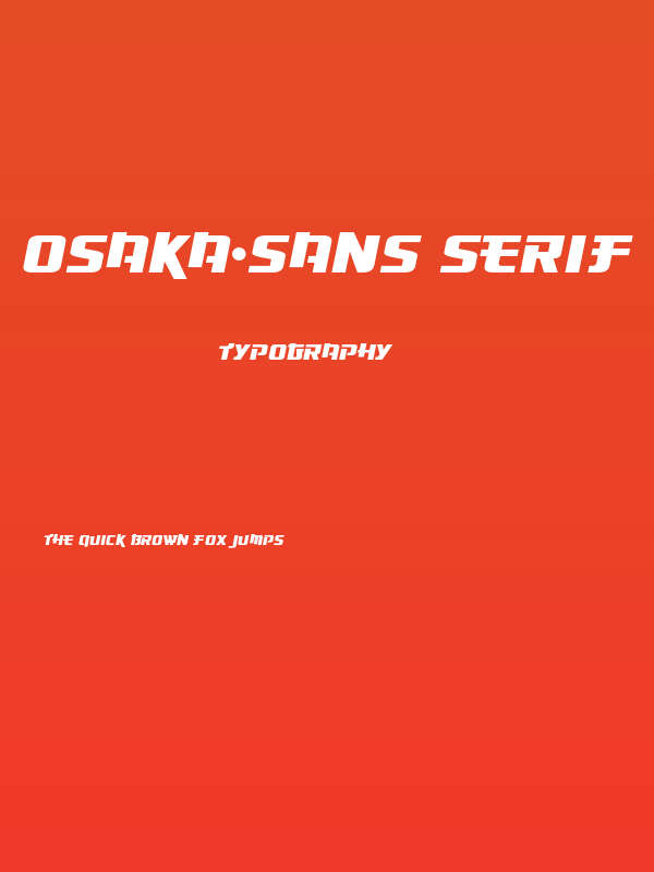 Osaka-Sans Serif Poster