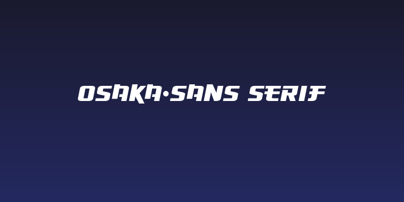 Osaka-Sans Serif Social Header