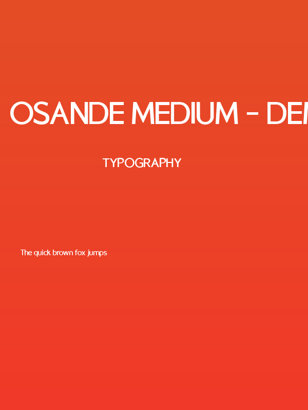 Osande Medium - DEMO Poster