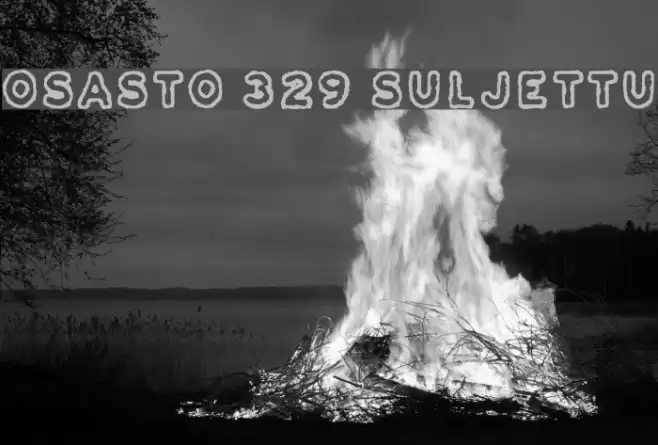 Osasto 329 suljettu Font examples