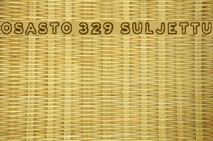 Osasto 329 suljettu Font examples