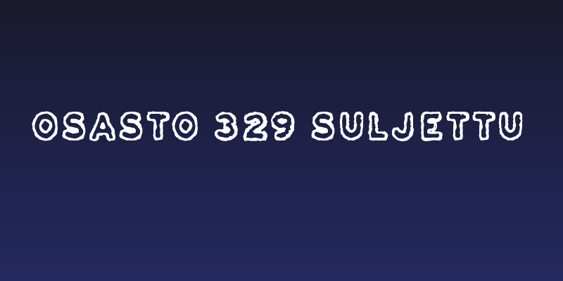 Osasto 329 suljettu Social Header