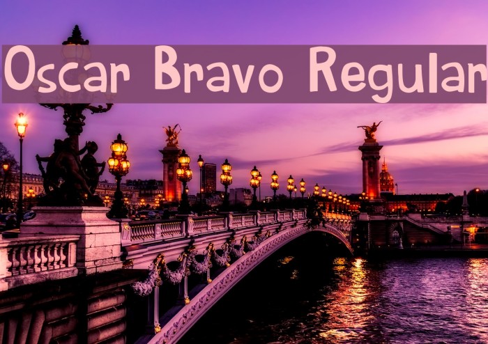 Oscar Bravo Regular Font examples
