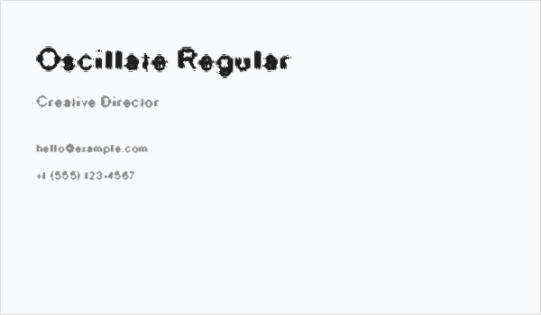 Oscillate Regular Business Card