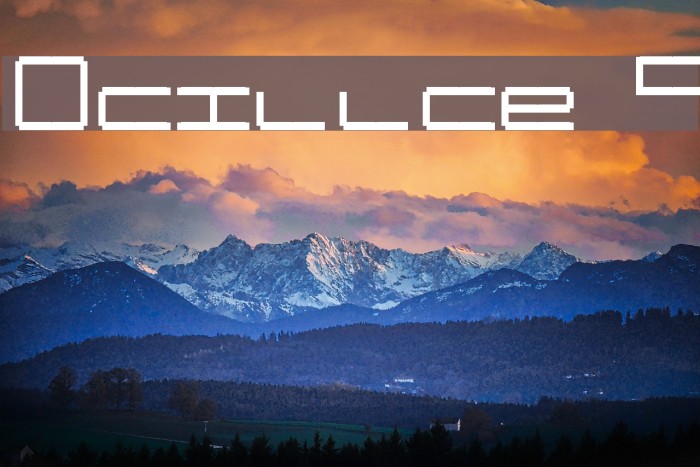 Oscilloscope 4 Font examples